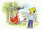 산림인접지역에 불을 놓는 행동