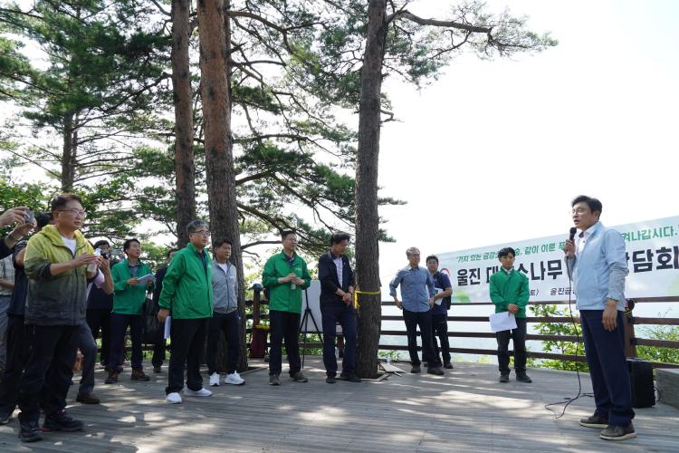 임상섭 산림청장과 박형수 국회의원, 대왕소나무 회복 위한 현장 간담회 실시